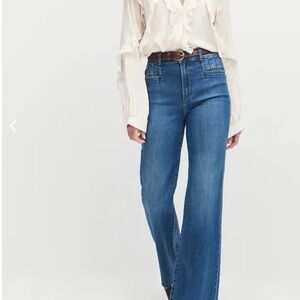 Favorite Daughter Classic Blue Wide Leg Jeans